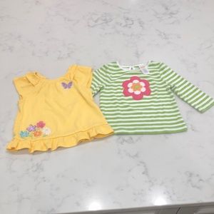 Size 6-12M (x2) Gymboree shirts